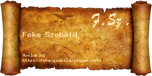 Feke Szebáld névjegykártya